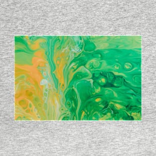 Refreshing yellow green abstract pattern T-Shirt